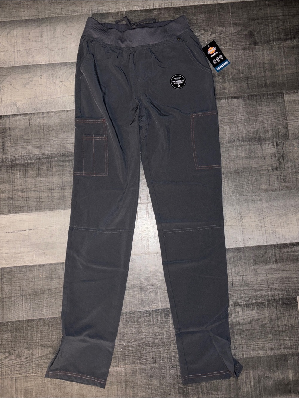 Dickies Medical Nurse Womens Pewter Mid Rise Riveting Scrub Pants XS Tall NWT